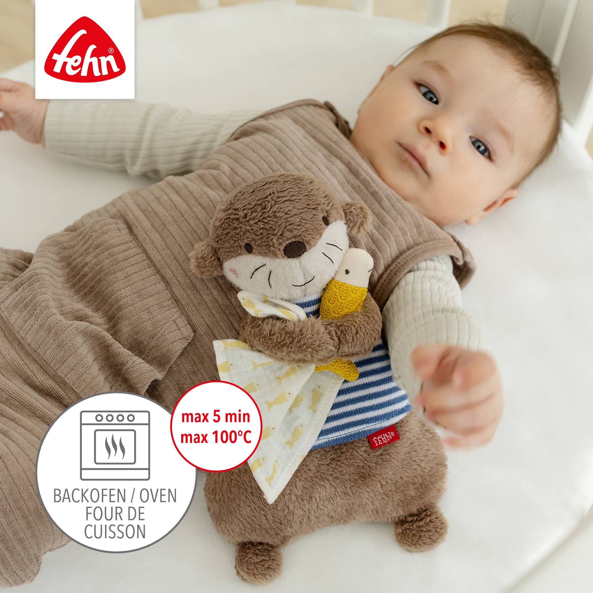Warmteknuffel Otter - met uitneembare warmtezak