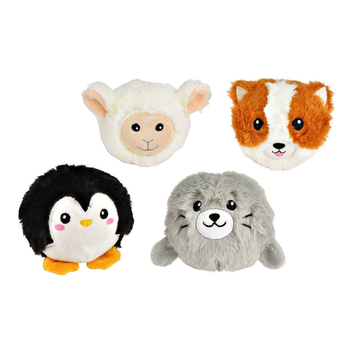 Pluche anti-stress toy (pinguïn, schaap, hond of zeehond)