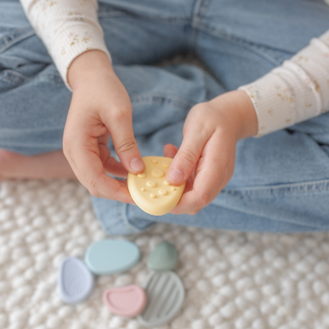 Zorgstenen – Kalmerend Sensorisch Friemelspeelgoed voor Kinderen (Set van 6)