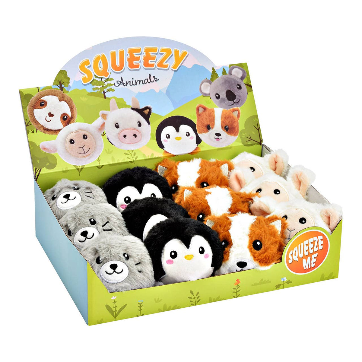 Pluche anti-stress toy (pinguïn, schaap, hond of zeehond)