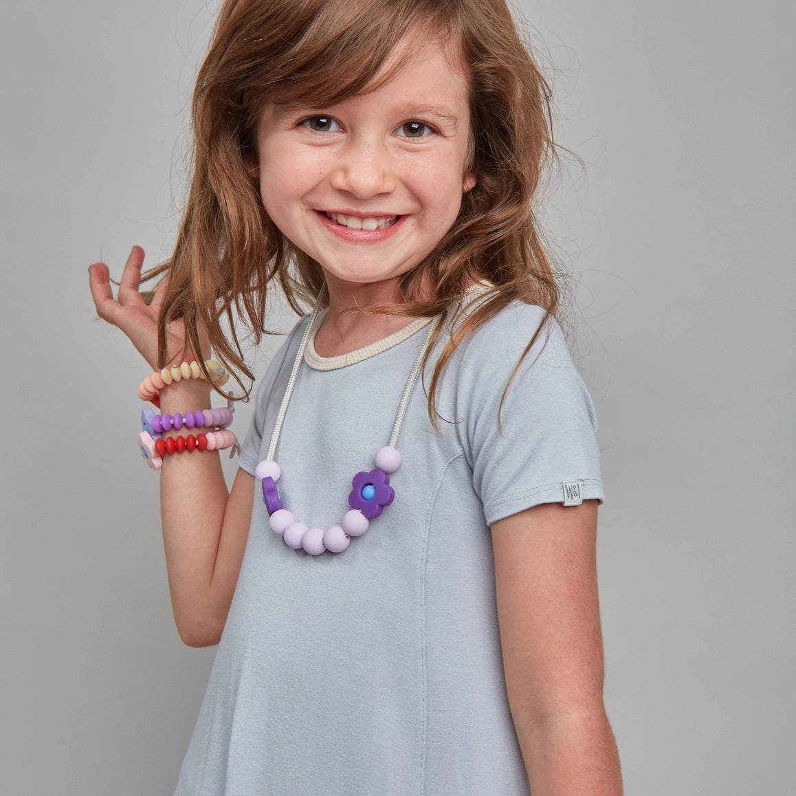 Bijtketting Madelief Lila