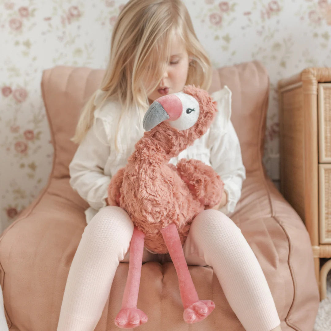 Verzwaarde knuffel Francesca de Flamingo