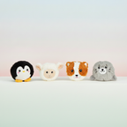 Pluche anti-stress toy (pinguïn, schaap, hond of zeehond)