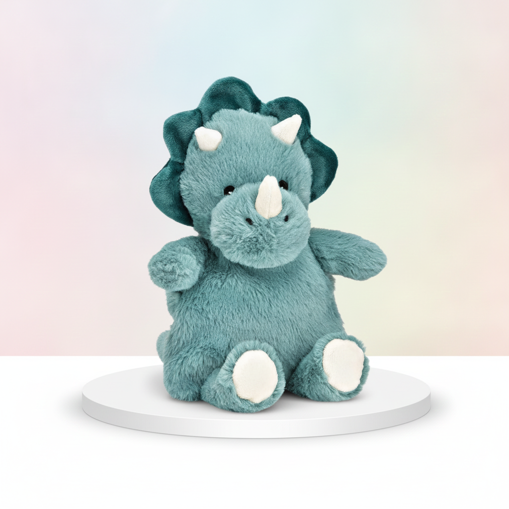 Warmteknuffel Dino met kersenpitten