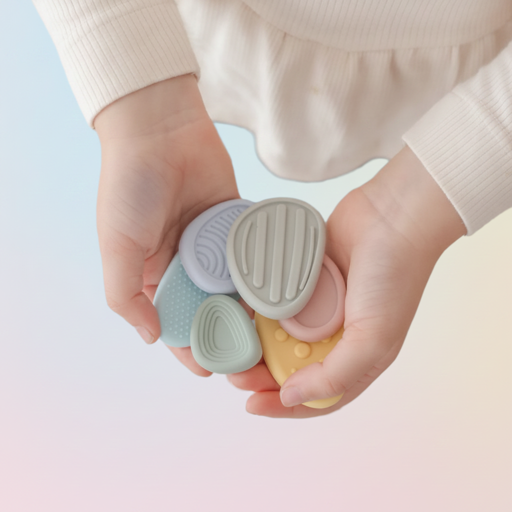 Zorgstenen – Kalmerend Sensorisch Friemelspeelgoed voor Kinderen (Set van 6)