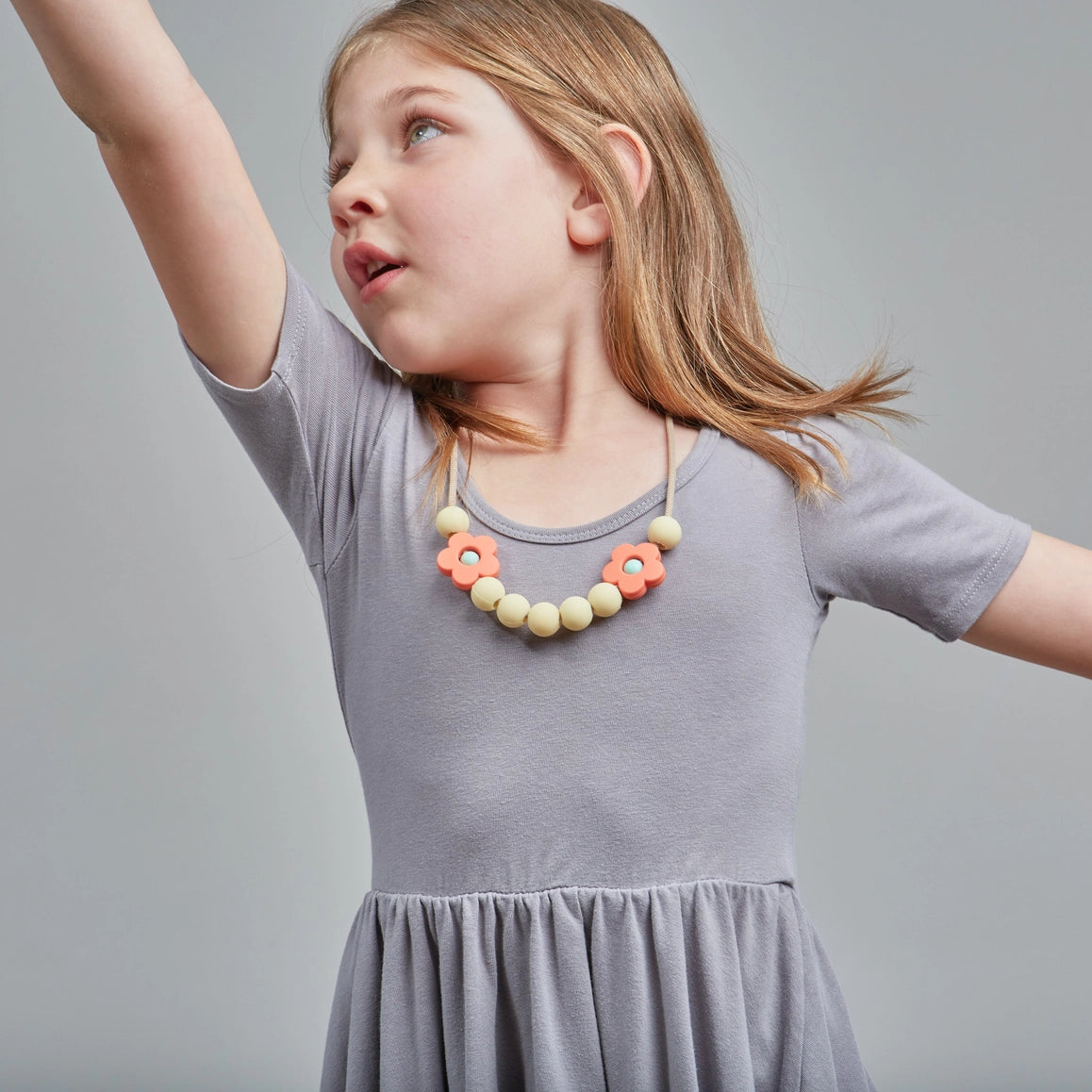 Bijtketting Madelief Lichtgeel